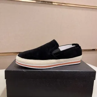 Black Suede Slip-On Espadrille Sole Boat Shoe
