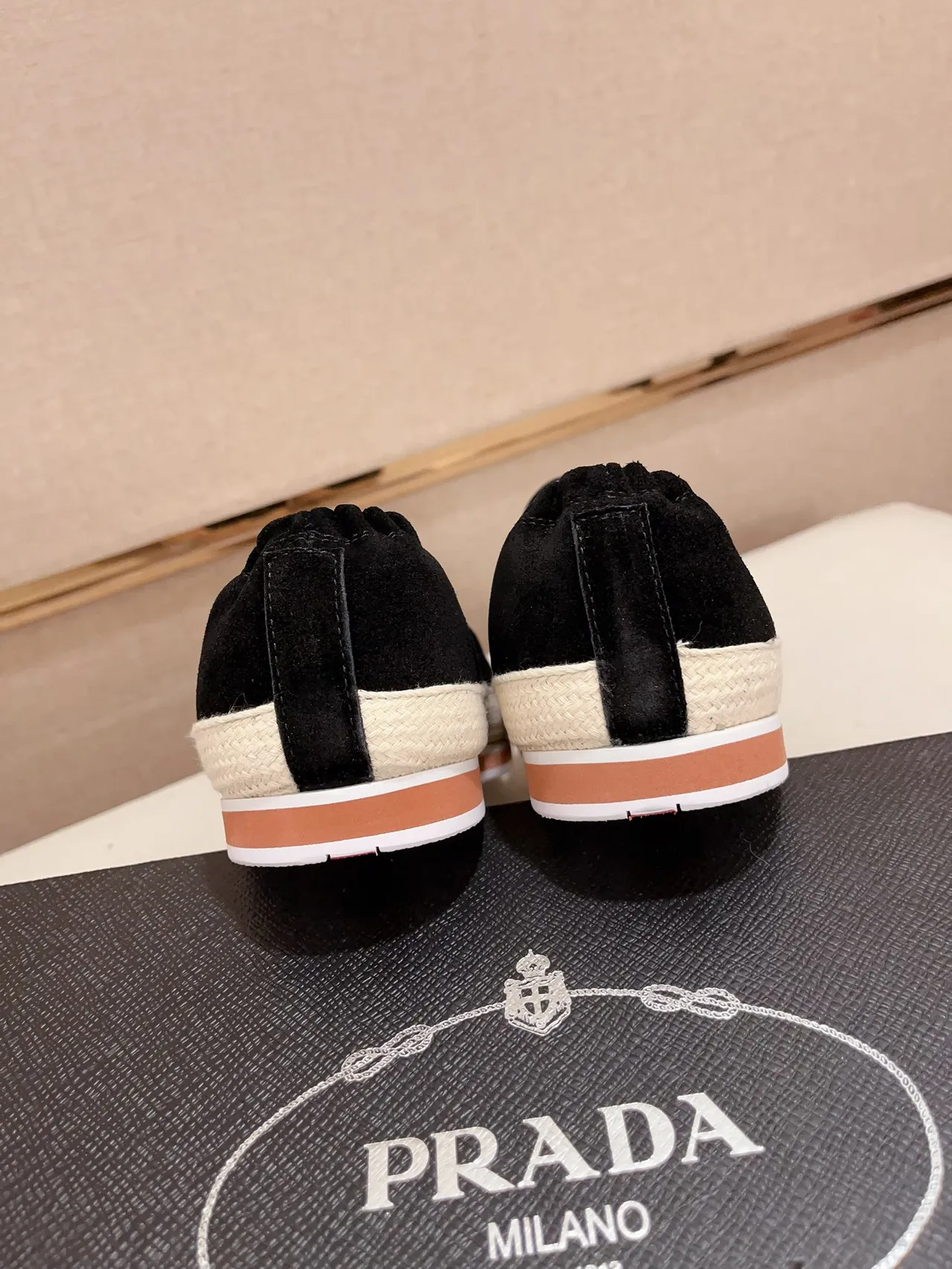 Black Suede Slip-On Espadrille Sole Boat Shoe 3