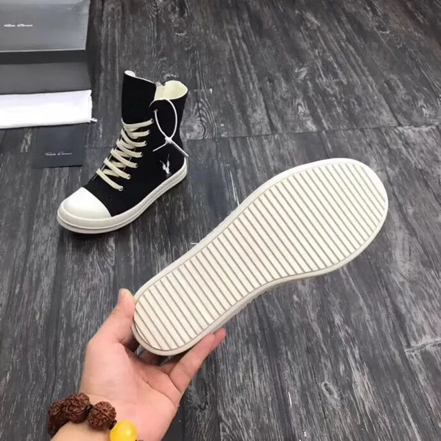 Black White High-Top Canvas Upper Lifestyle Sneakers 2