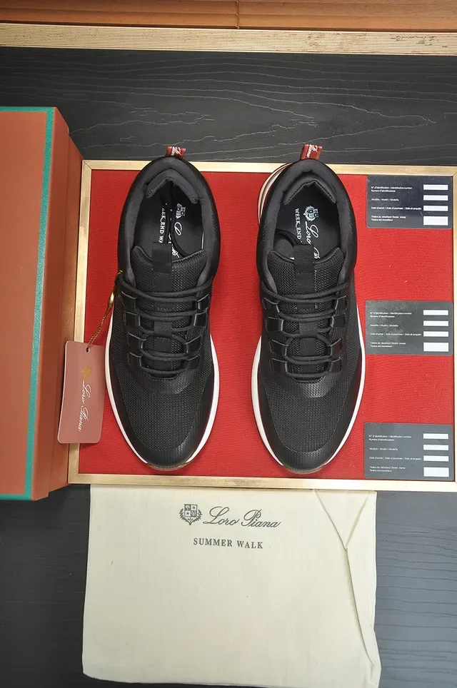 Black White Mesh-and-Synthetic Upper Thick Midsole Sneakers 5