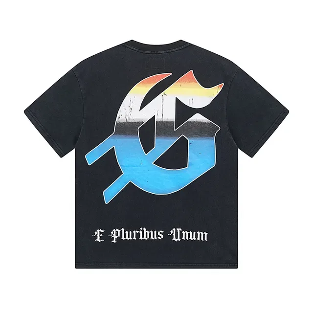 Blue Black Graphic Print Oversized Fit T-Shirt 3