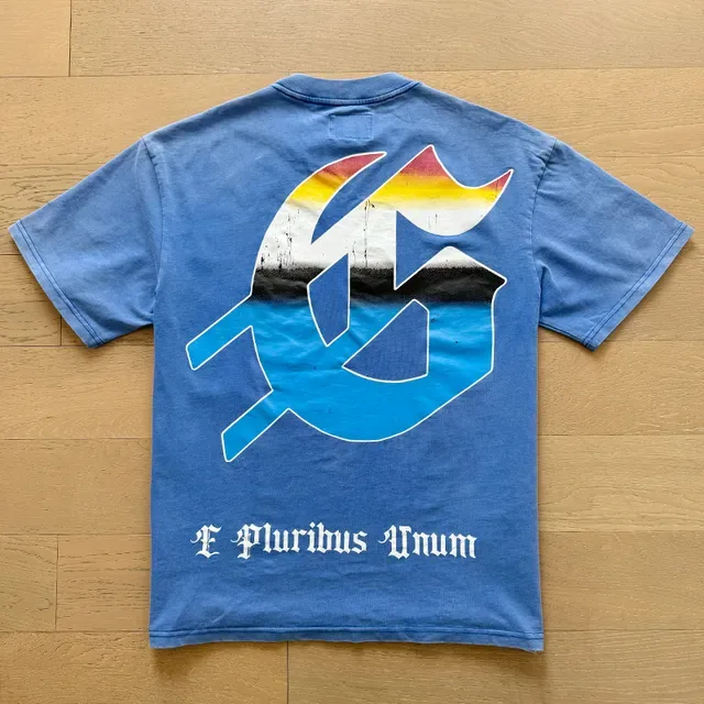 Blue Black Graphic Print Oversized Fit T-Shirt 6