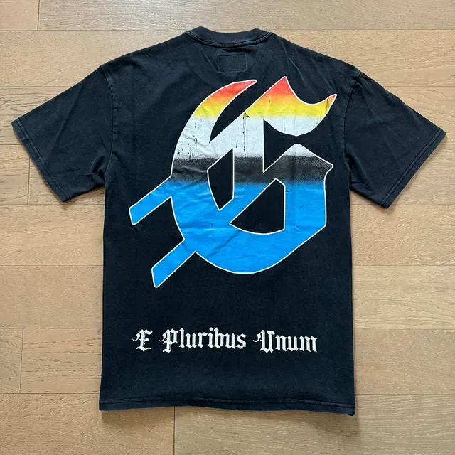 Blue Black Graphic Print Oversized Fit T-Shirt 10