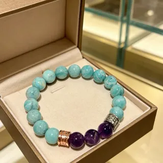 Pulsera de Gema Azul y Púrpura