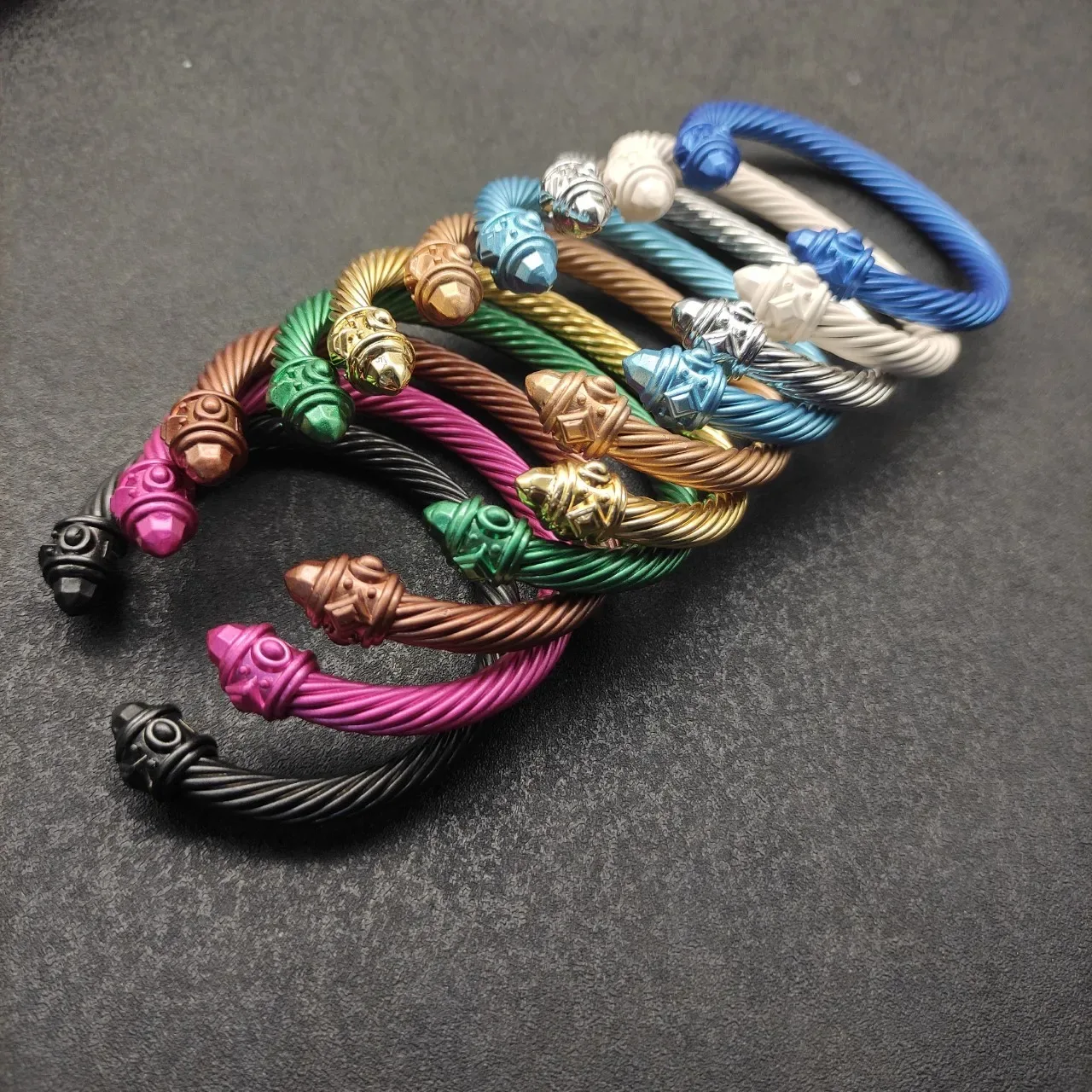 Blue Twisted Cable Sculpted Terminal Bracelet 2