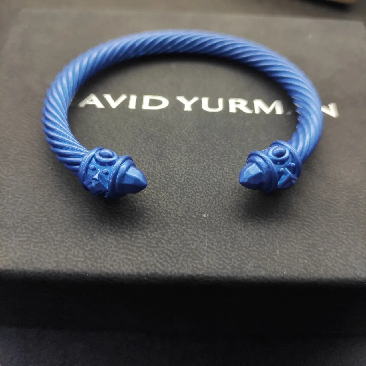 Blue Twisted Cable Sculpted Terminal Bracelet 4