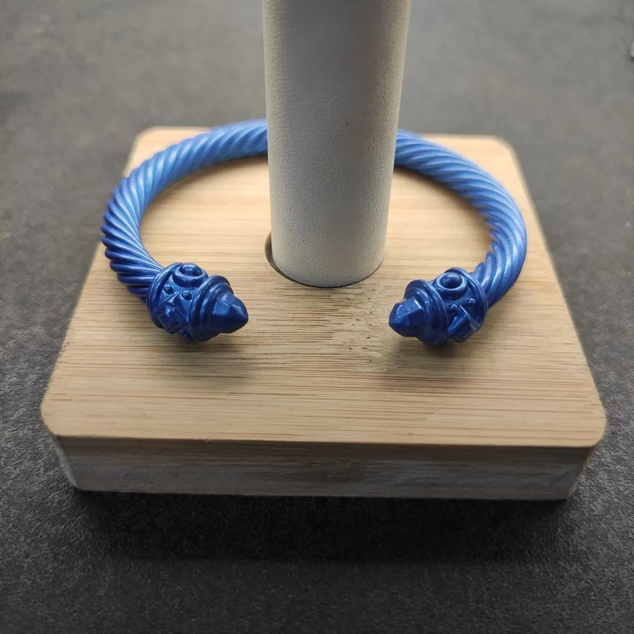 Blue Twisted Cable Sculpted Terminal Bracelet 5
