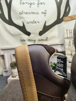 Brown and Charcoal Mixed-Material Cupsole Lifestyle Sneakers 23