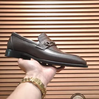 Brown Leather Horsebit Buckle Loafer