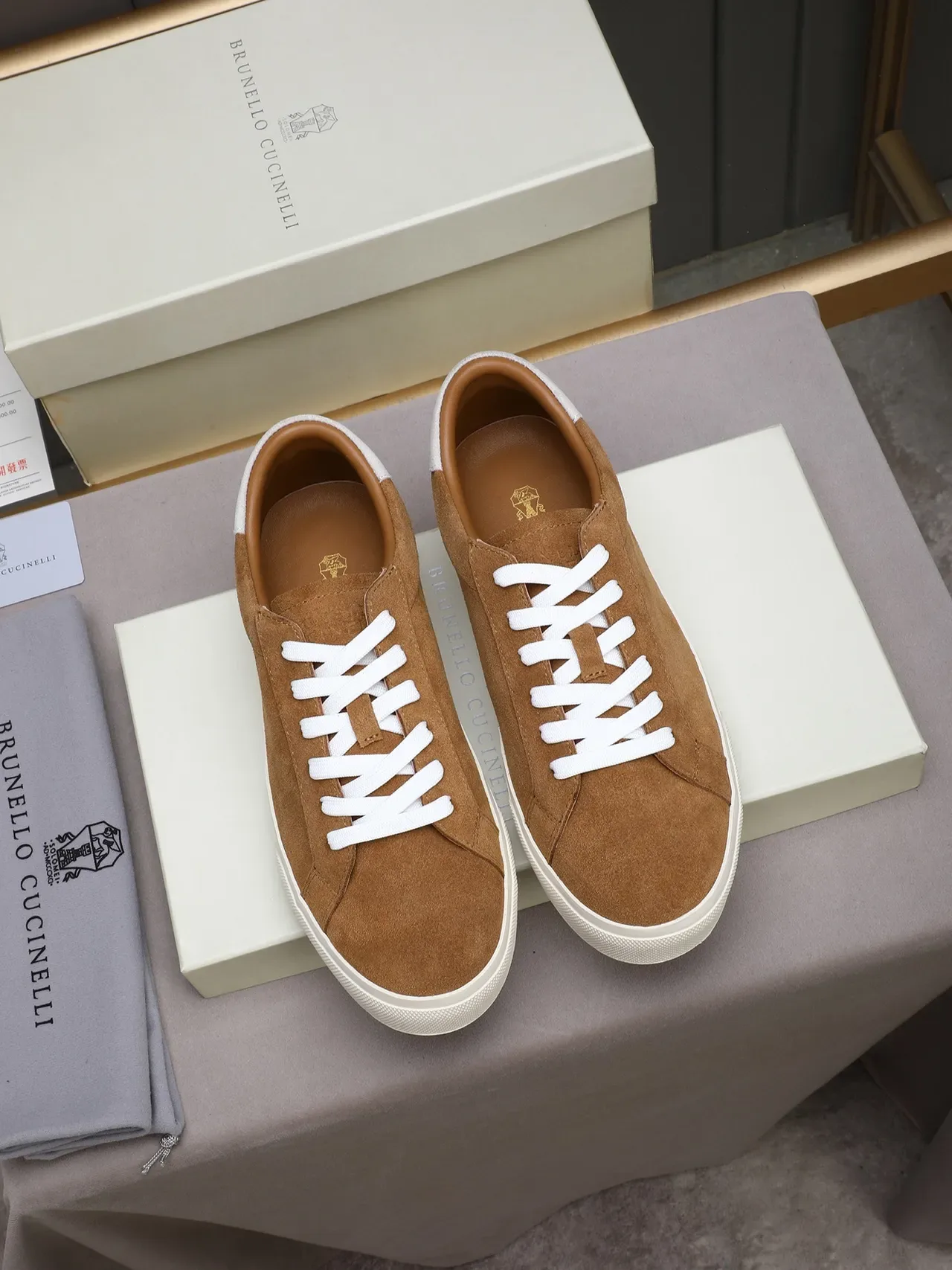 Brown Suede Low-Top Lifestyle Sneaker 2