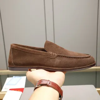 भूरे सूड ऊपरी पेनी स्टाइल लोफर