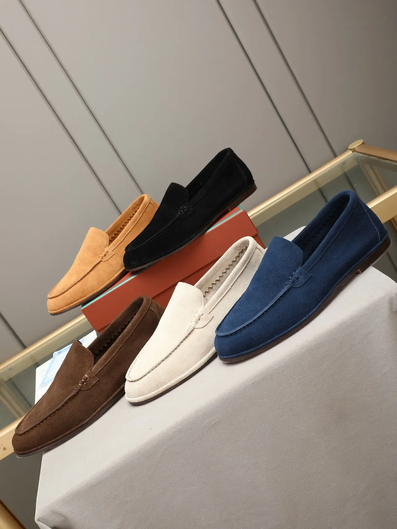 Brown Suede Upper Penny Style Loafer 2