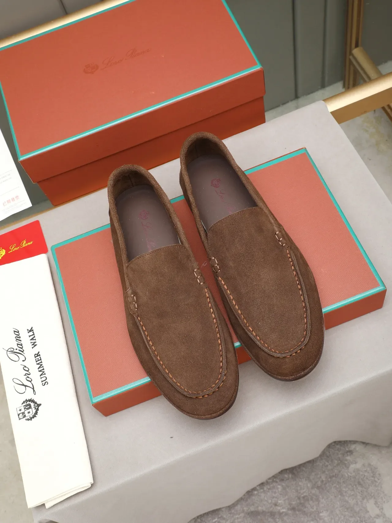 Brown Suede Upper Penny Style Loafer 3