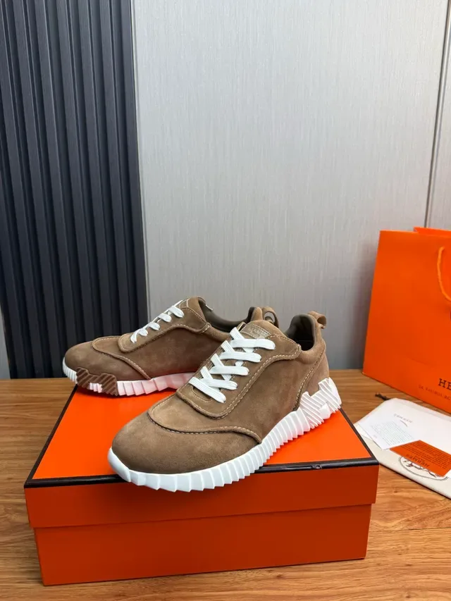 Brown White Suede Upper Sculpted Midsole Sneakers 4