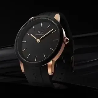 Daniel Wellington Classic Black Rose Gold Tone Quartz Watch
