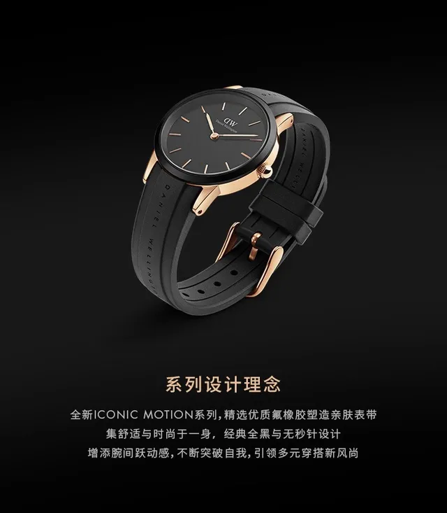 Daniel Wellington Classic Black Rose Gold Tone Quartz Watch 4