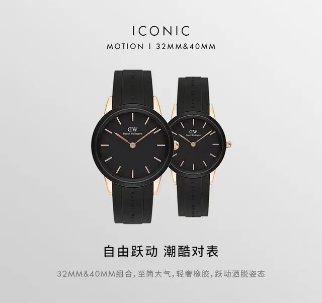 Daniel Wellington Classic Black Rose Gold Tone Quartz Watch 5