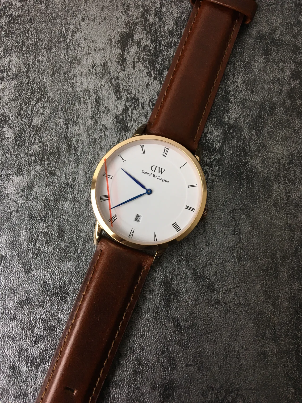Daniel Wellington Classic Petite White Dial Brown Leather Strap Quartz Watch 4