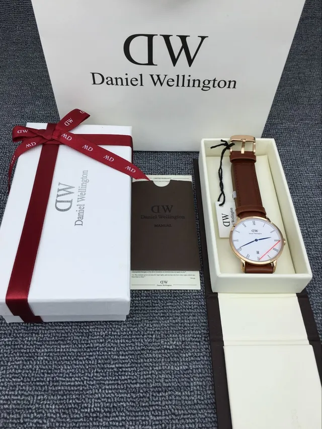 Daniel Wellington Classic Petite White Dial Brown Leather Strap Quartz Watch 7