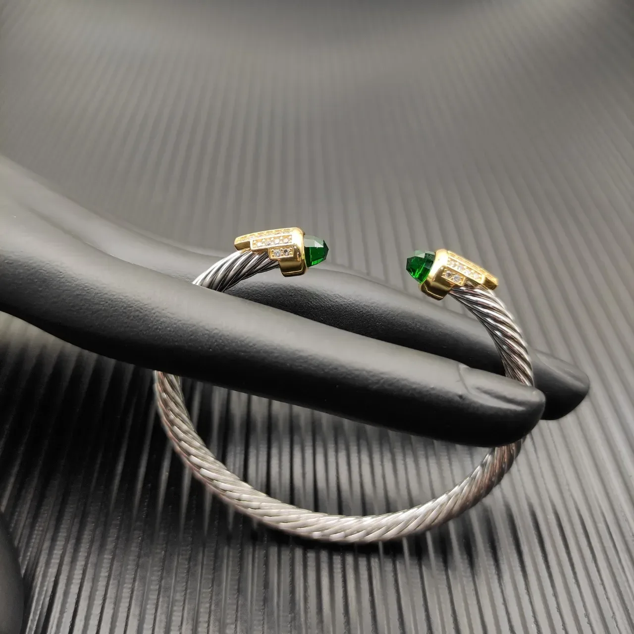 David Yurman Cable Classics Silver Gold Twisted Dual-Tone Metal Bracelet 4