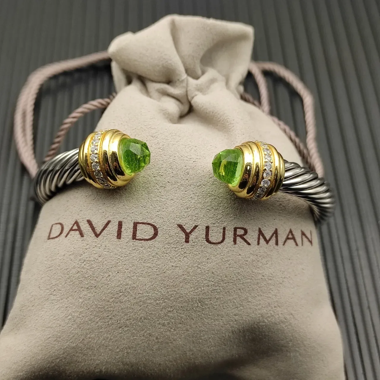 David Yurman Cable Classics Silver Gold Twisted Dual-Tone Metal Bracelet 5