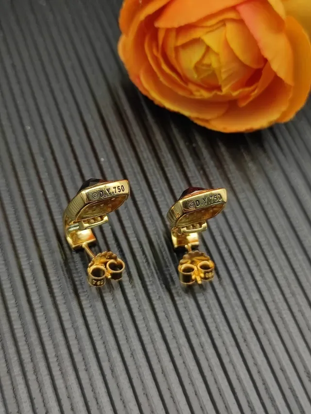 David Yurman Cable Collectibles Square Amethyst and Diamond Halo Earrings 5
