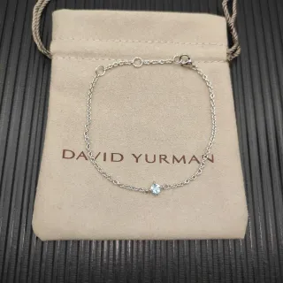 David Yurman Pulseira de Água-Marinha de Uma Pedra