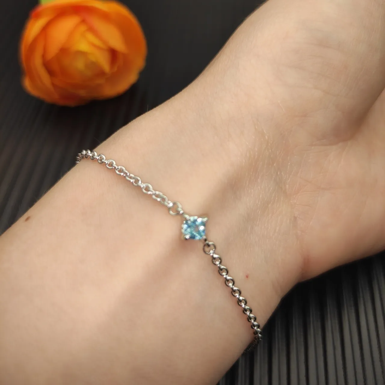 David Yurman Single Stone Aquamarine Bracelet 8
