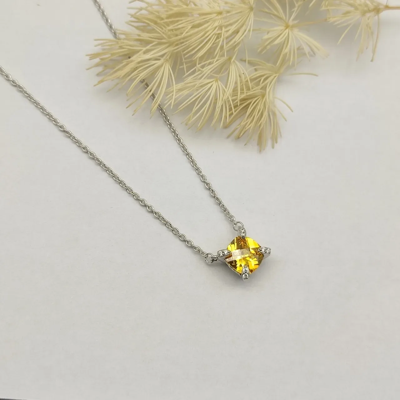 David Yurman Yellow Gemstone Pendant Necklace 3