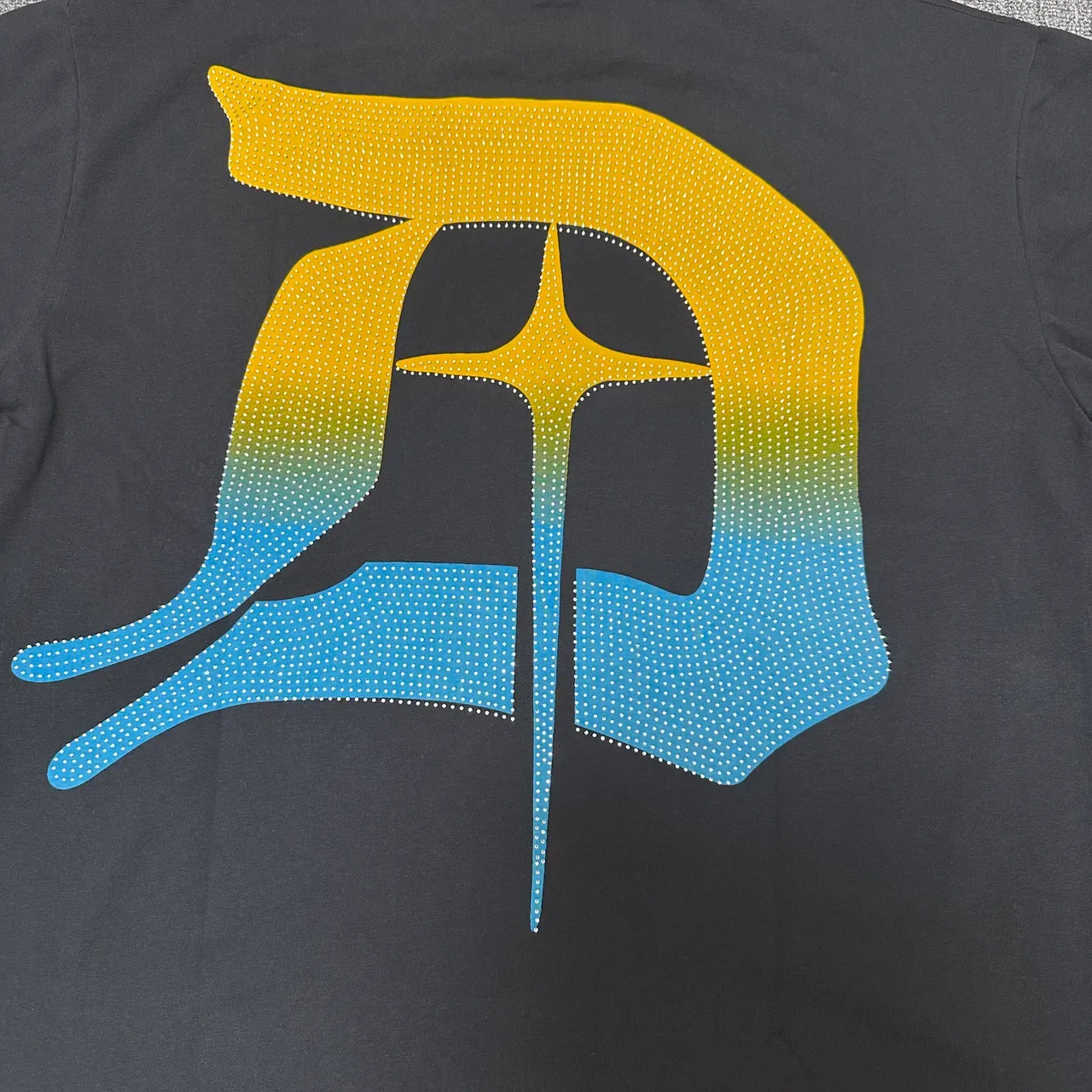 Digital Graphic-Print Black T-Shirt 2