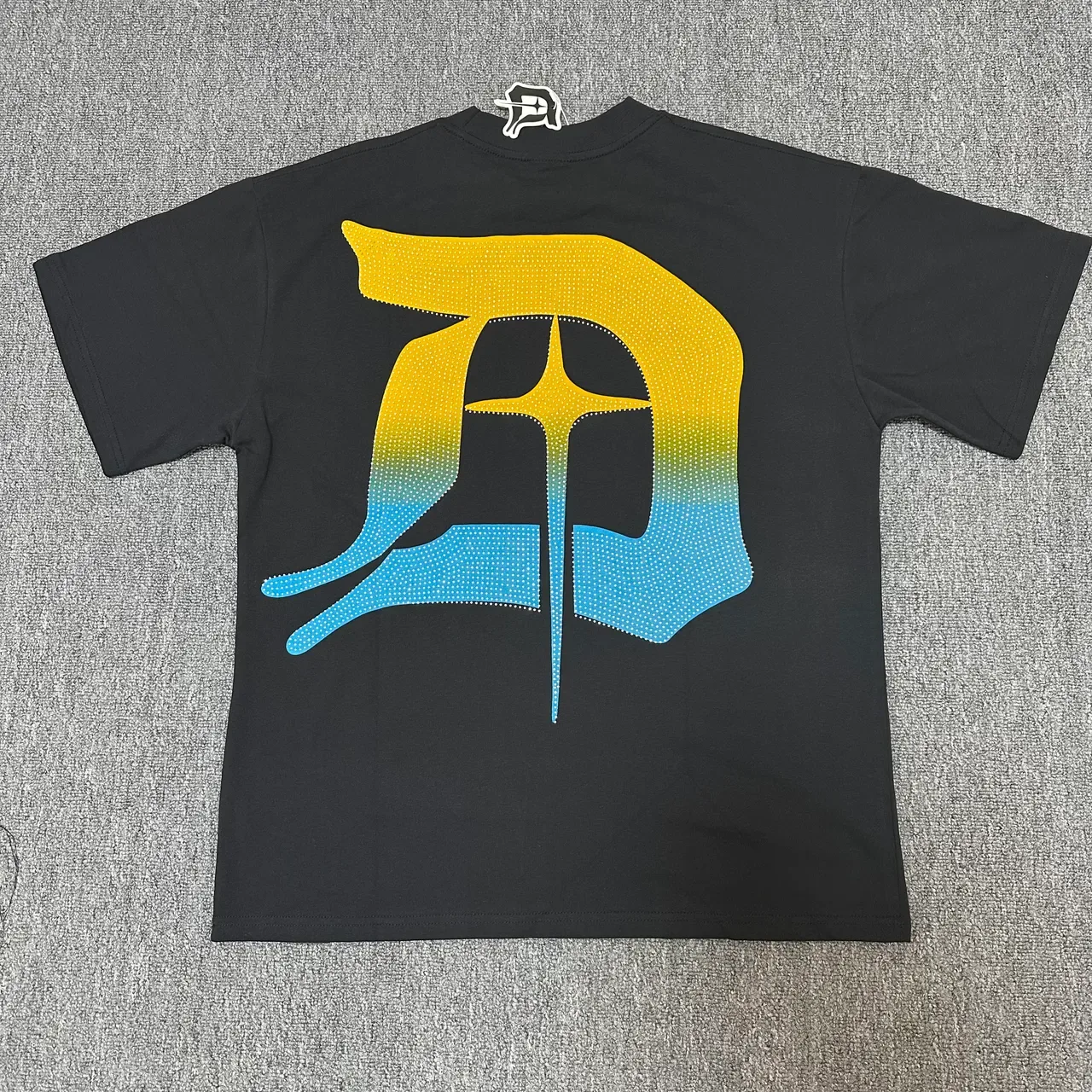 Digital Graphic-Print Black T-Shirt 4