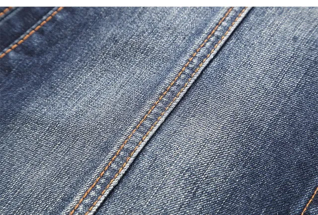 Chaqueta de Denim con Parche de Bandera Estadounidense Desgastada 6