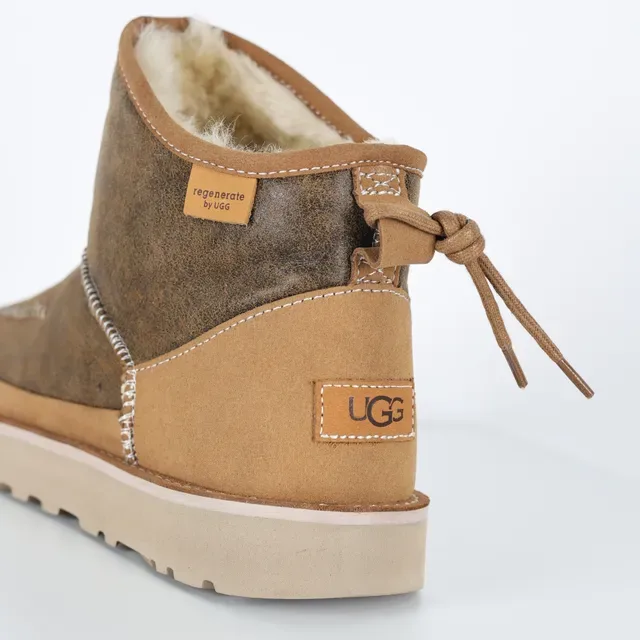 Distressed Brown and Tan Suede Toggle-Lace Ankle Boots 5