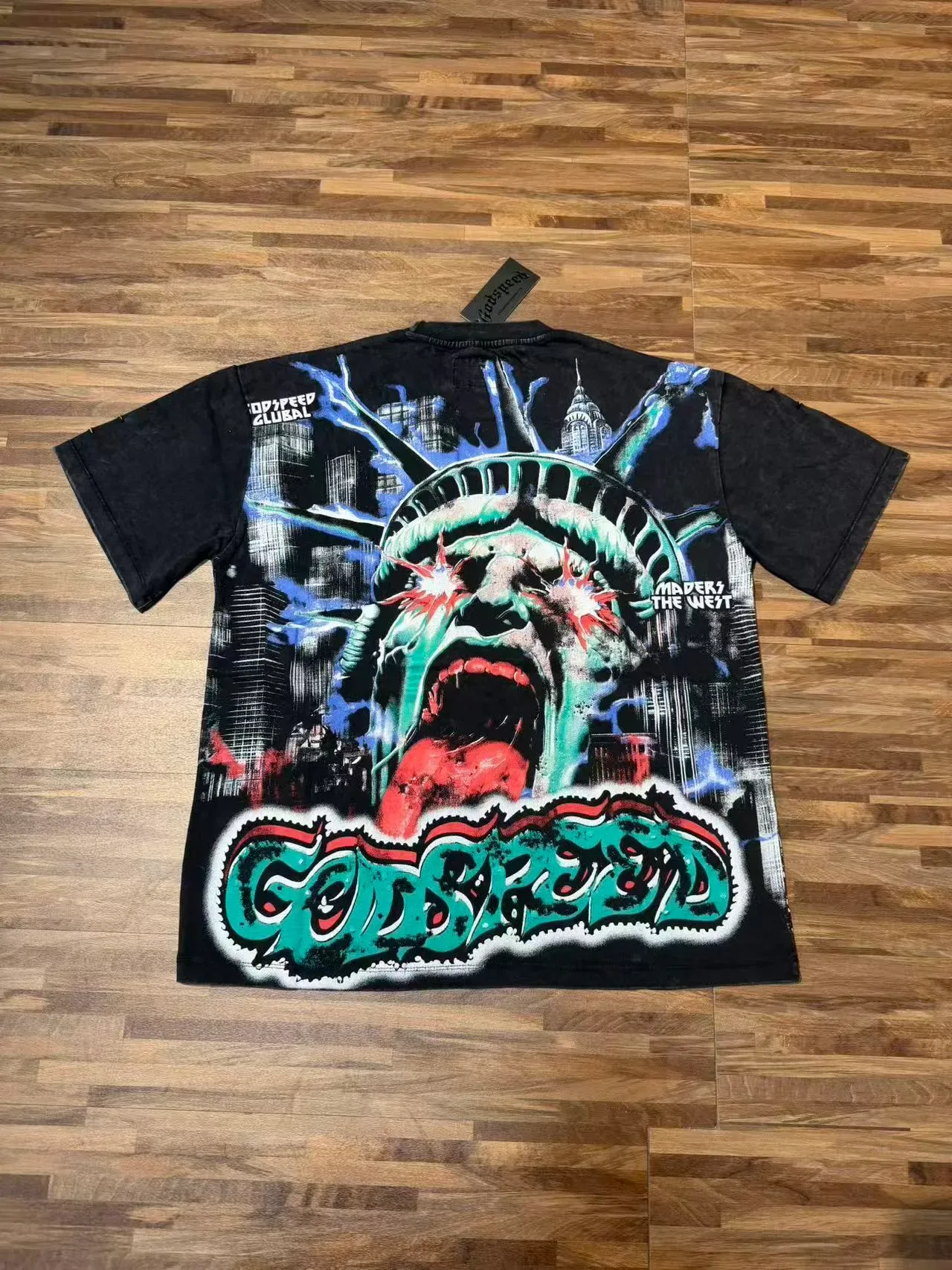 Distressed Graphic Print Oversized T-Shirt 7