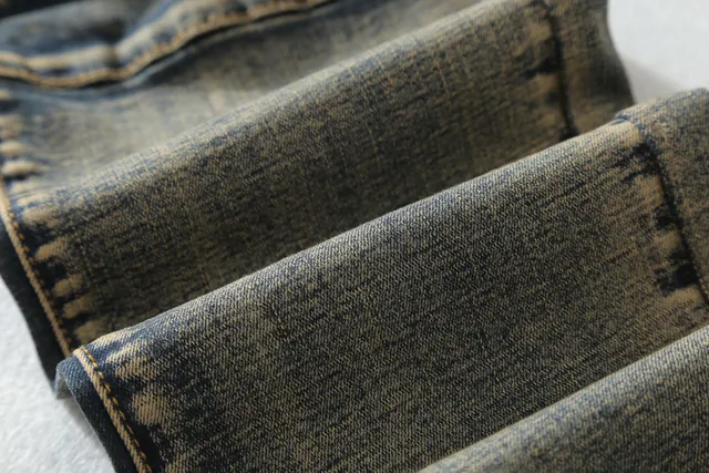 Distressed Medium-Wash Panelled Moto Jeans 12