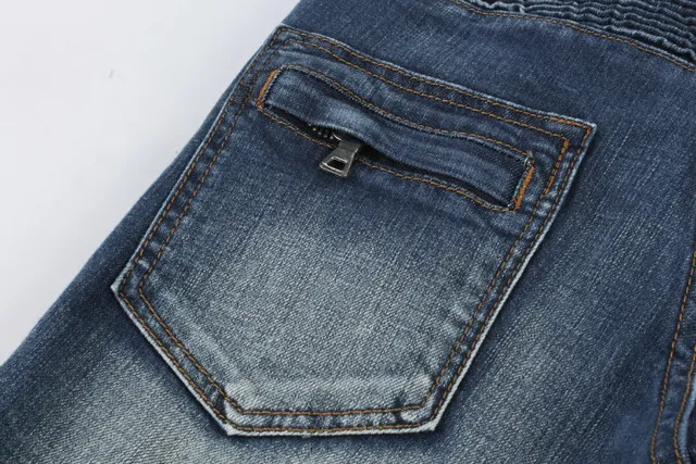 Distressed Reinforced Knee Zipper Pocket Raw Hem Jeans 10