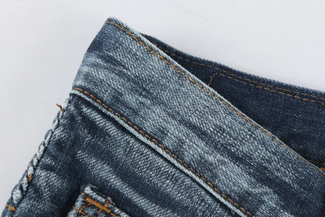 Distressed Reinforced Knee Zipper Pocket Raw Hem Jeans 13