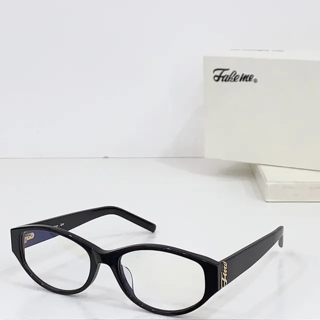 Fake me Lunettes de soleil rétro oval-cat-eye cadre marron lentille verte 4