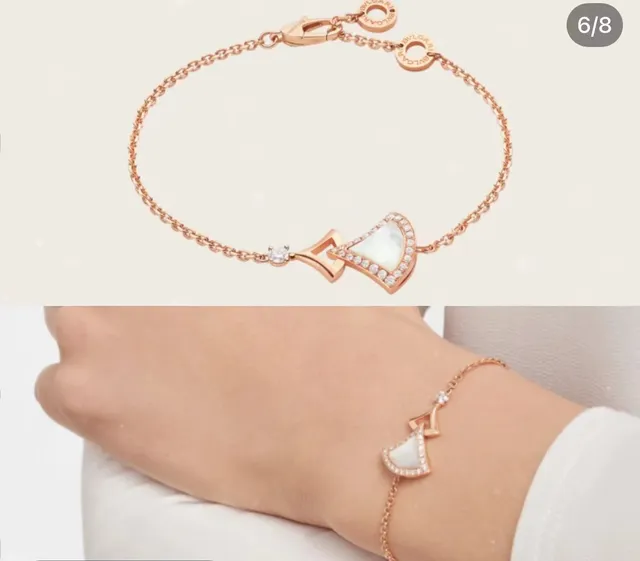 Gold Green Chain Fan-Shaped Pendant Bracelet 4