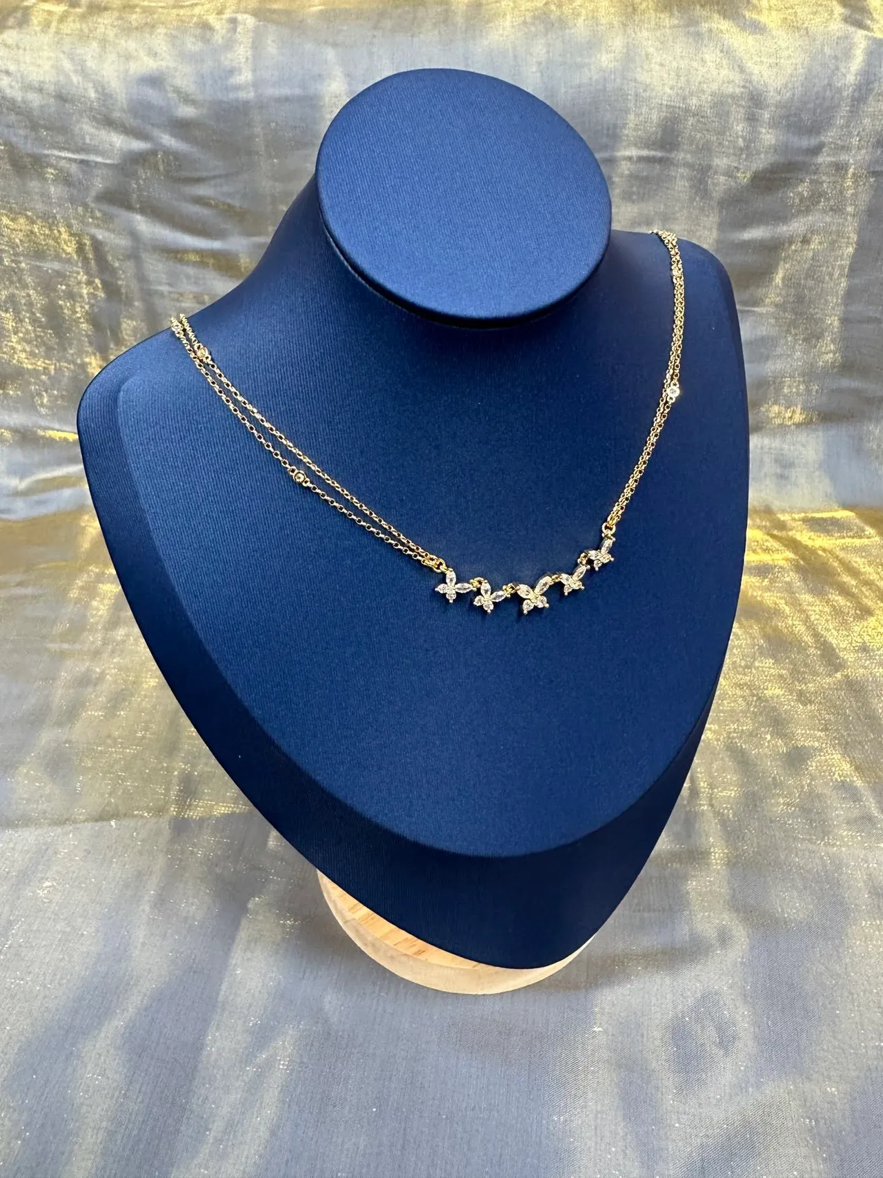 Gold-Tone Crystal Butterfly Motif Necklace 9