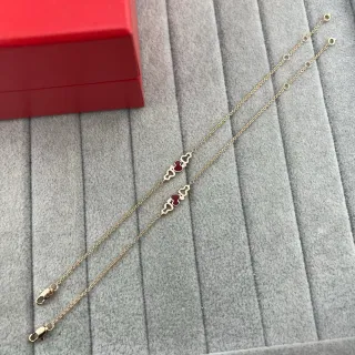 سلاسل بنمط قلب مزدوج بإيمل ذهبي