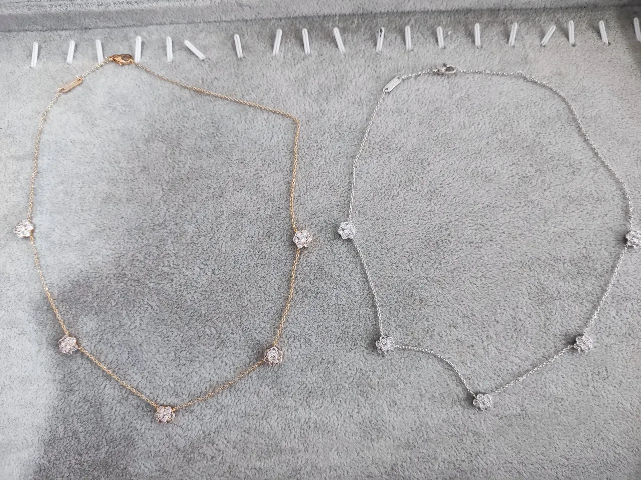 Gold-Tone Floral Cluster Pendant Necklace 2