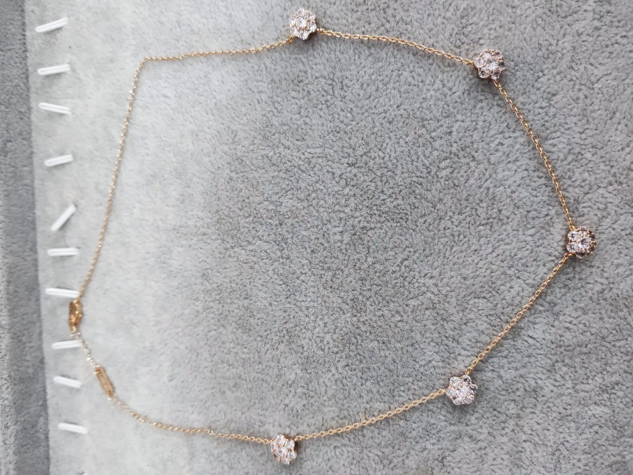 Gold-Tone Floral Cluster Pendant Necklace 3