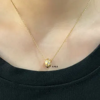 Gold-Tone Geometric Pavé Pendant Necklace