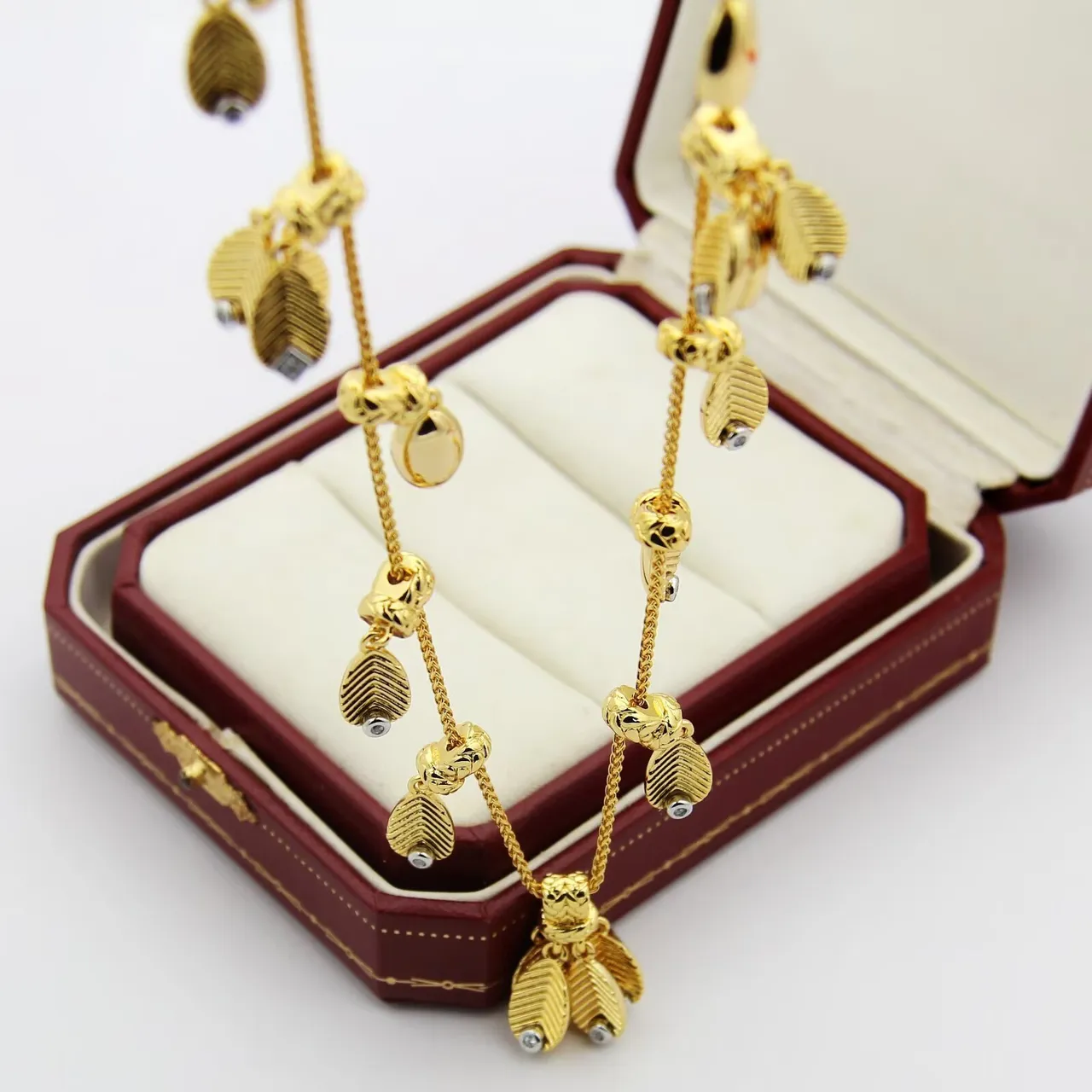 Gold-Tone Multi-Pendant Floral Motif Necklace 2