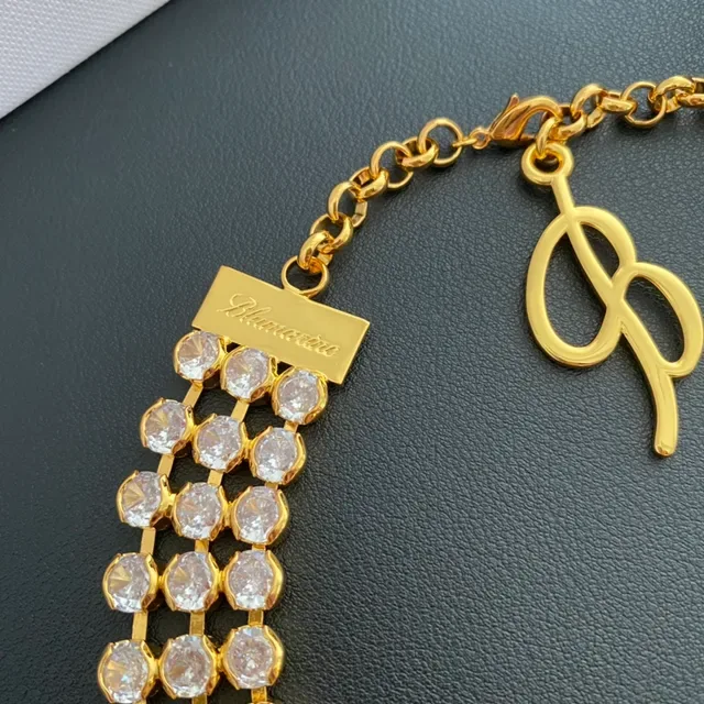 Gold-Tone Multi-Row Crystal Heart Pendant Choker Necklace 5