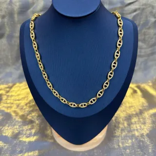 金色 Pavé Mariner Link Chain 项链