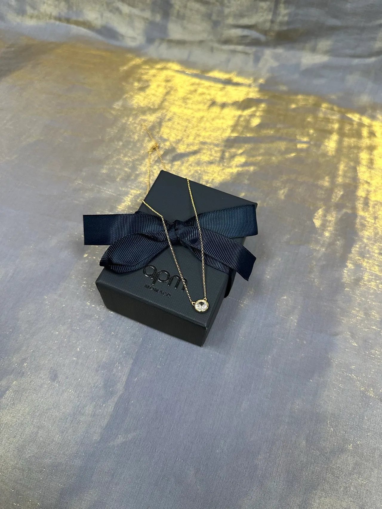Gold-Tone Solitaire Pendant Necklace 6