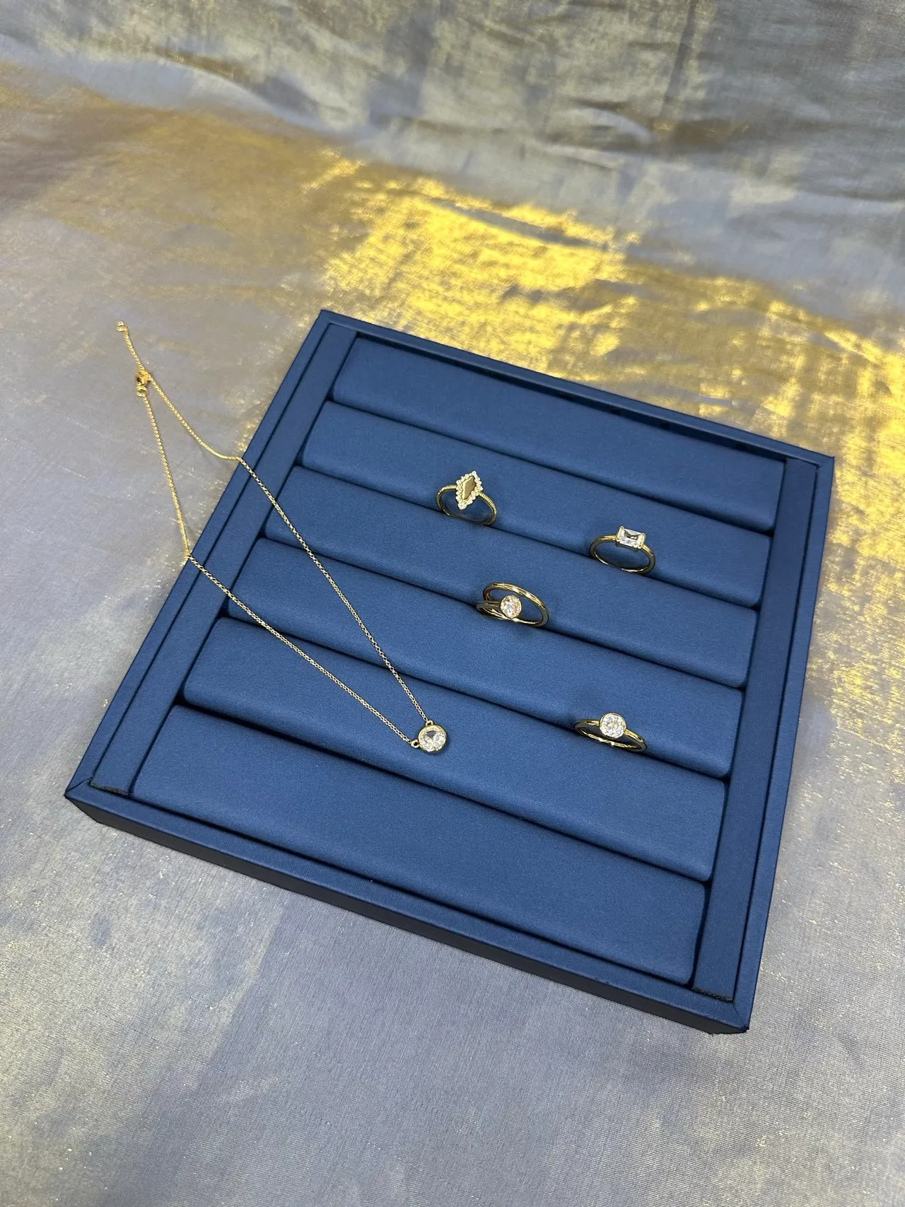 Gold-Tone Solitaire Pendant Necklace 8