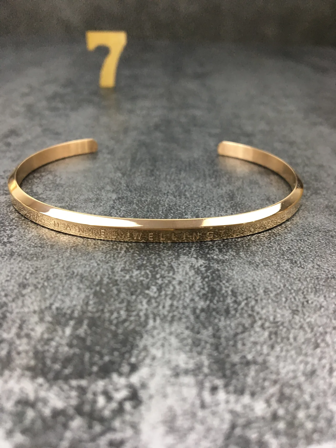 Gold-Toned Engraved Open Cuff Bracelet 4